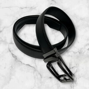 Men's Dress Belt Ratchet Belt Black Leather 1 1/4" Comfort Click NWOT